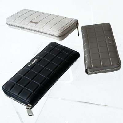 MURUA ムルーア ラウンド束入れ SQUARE EMBOSS MR-W1171