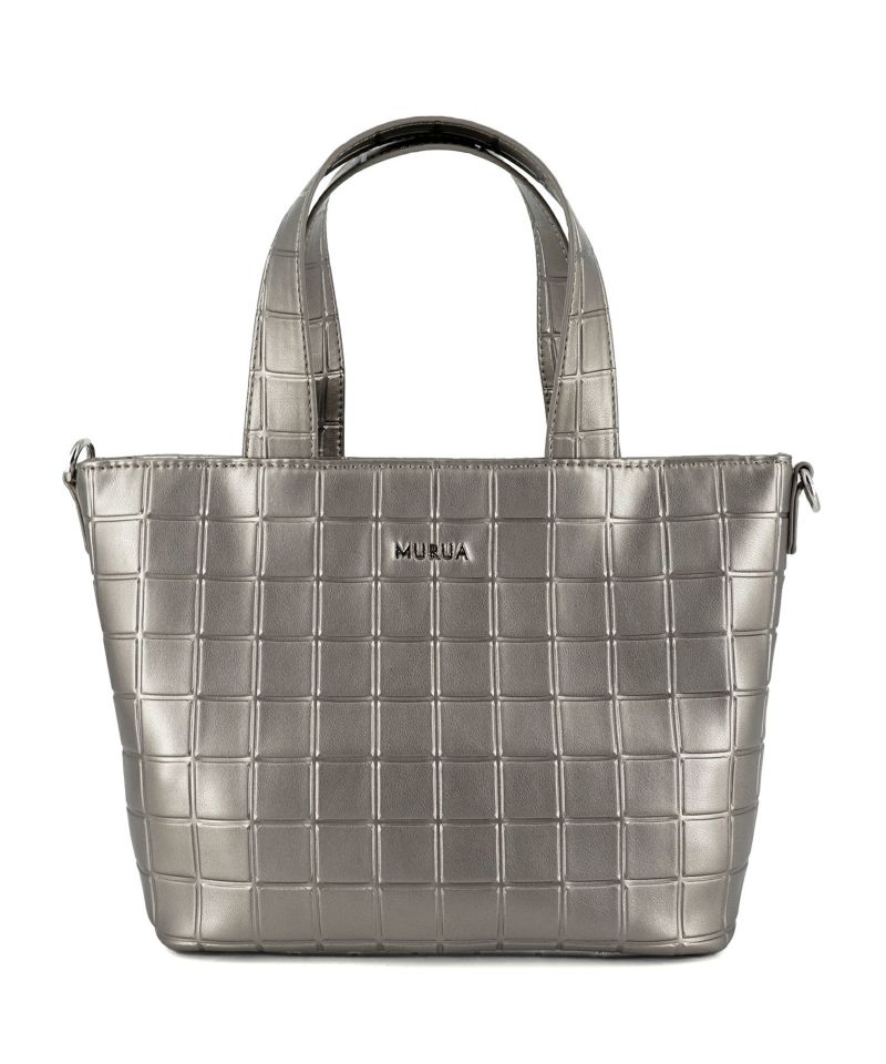MURUA ムルーア ミニトートバッグ SQUARE EMBOSS MR-B1176