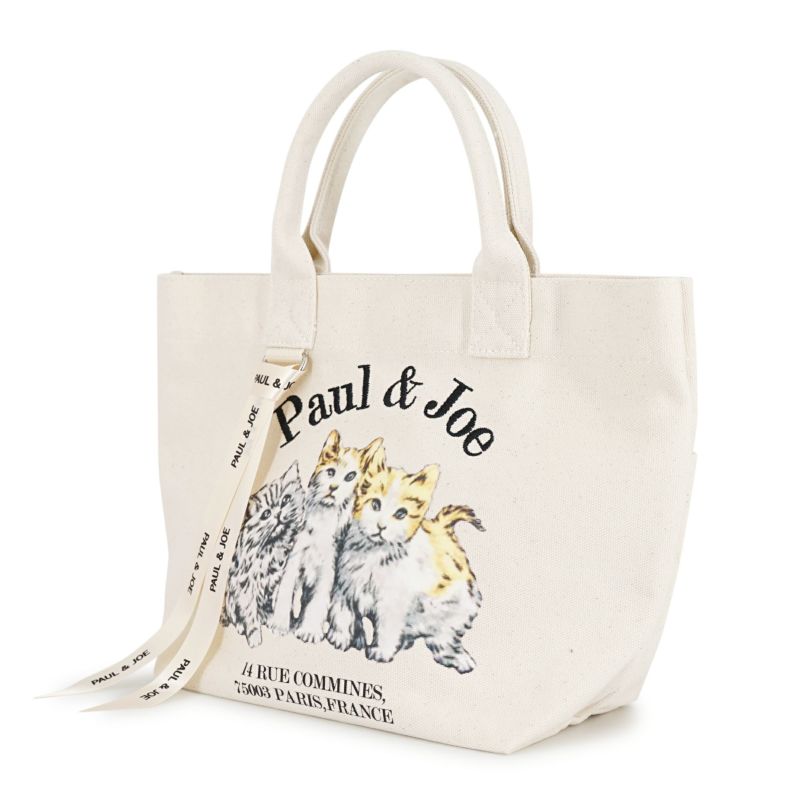 PAUL&JOE ACCESSOIRES ミニトート キャンバス・スリーキャッツ PJA-B1012