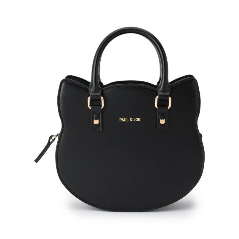 美品 PAUL&JOE 2way クラッチ カゴ ストロー ショルダーバッグ 猫