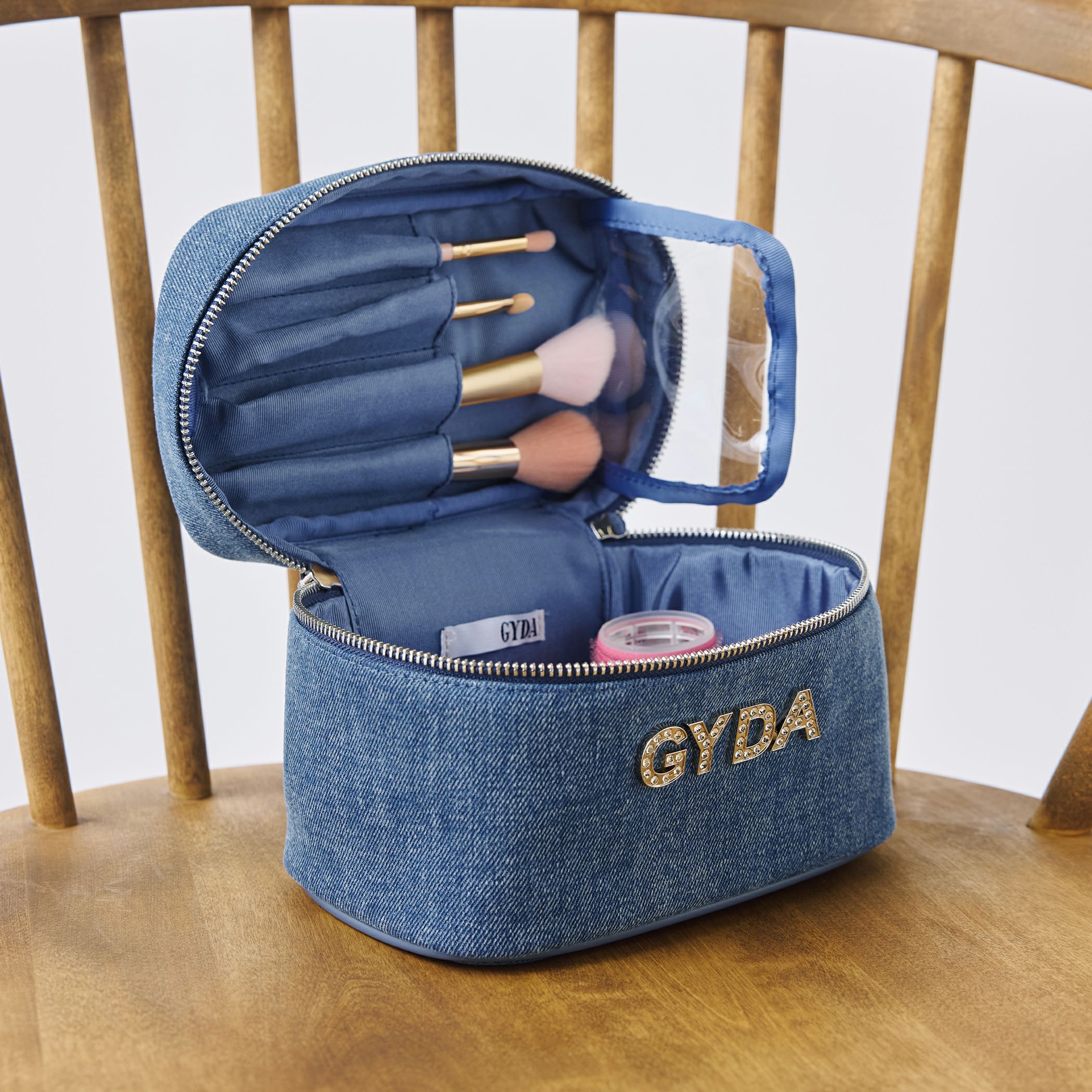 GYDA バニティポーチ GY-P293 ラインストーンロゴ