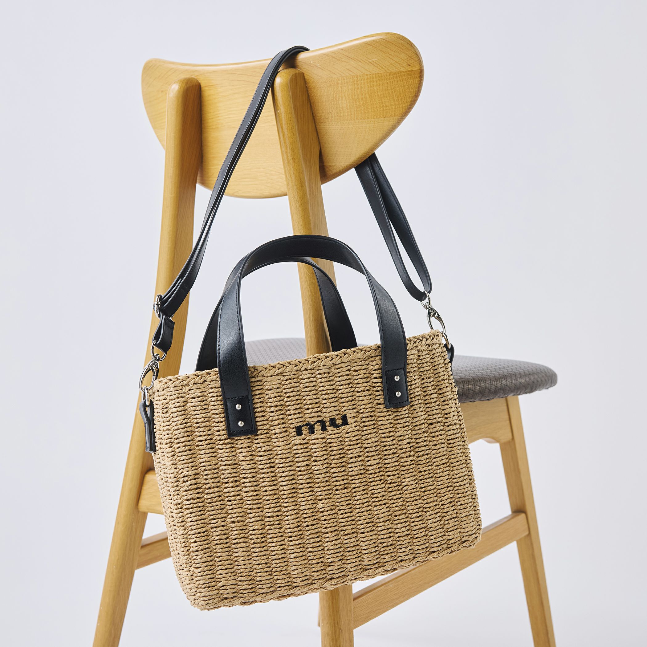 MURUA 2WAYミニトートバッグ MR-B1341 かごバッグ